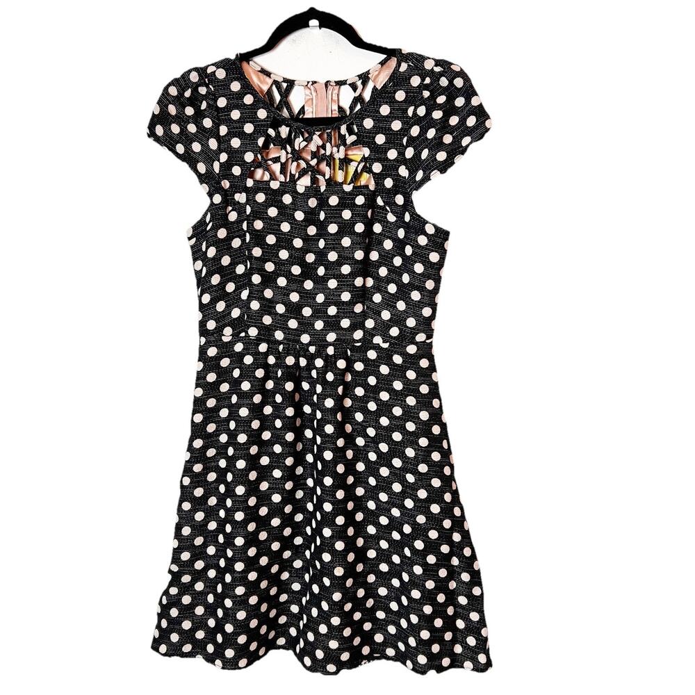 Maeve By Anthropologie Polka Dot Cap Sleeve Dress Size 4